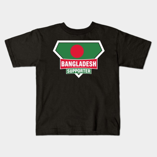 Bangladesh Super Flag Supporter Kids T-Shirt by ASUPERSTORE
